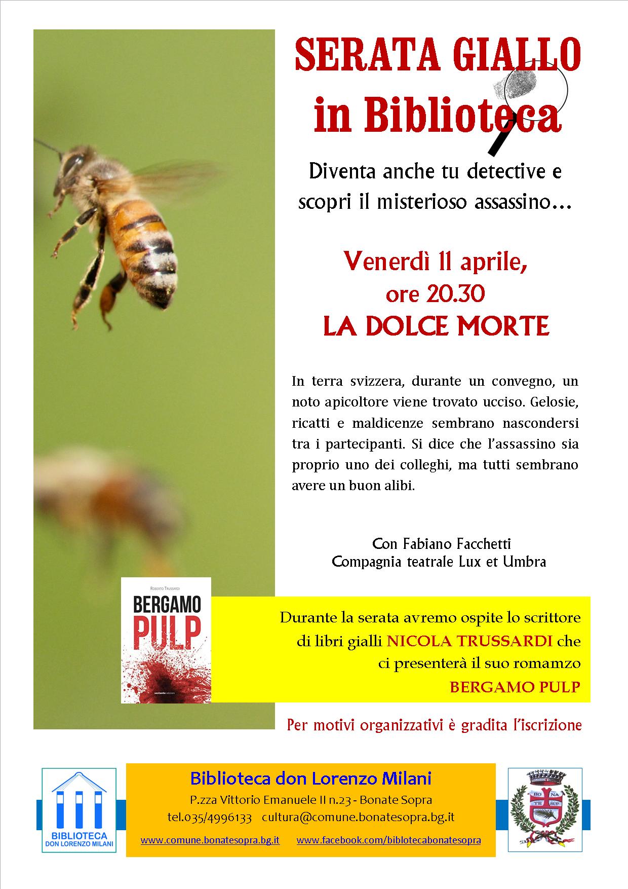 Seconda serata in giallo dell'anno con La dolce Morte